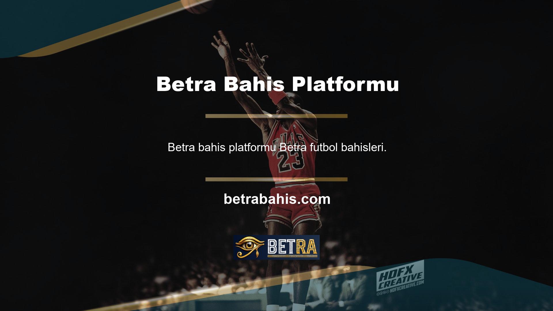 Betra web sitesi web sitesinin en üstünde hizmet seçeneklerini listeler